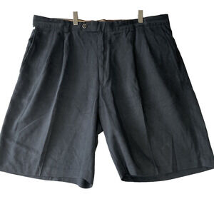 Tommy Bahama Bermuda Shorts Mens Size 40 Silk Cotton Blend Casual Hawaiian Black